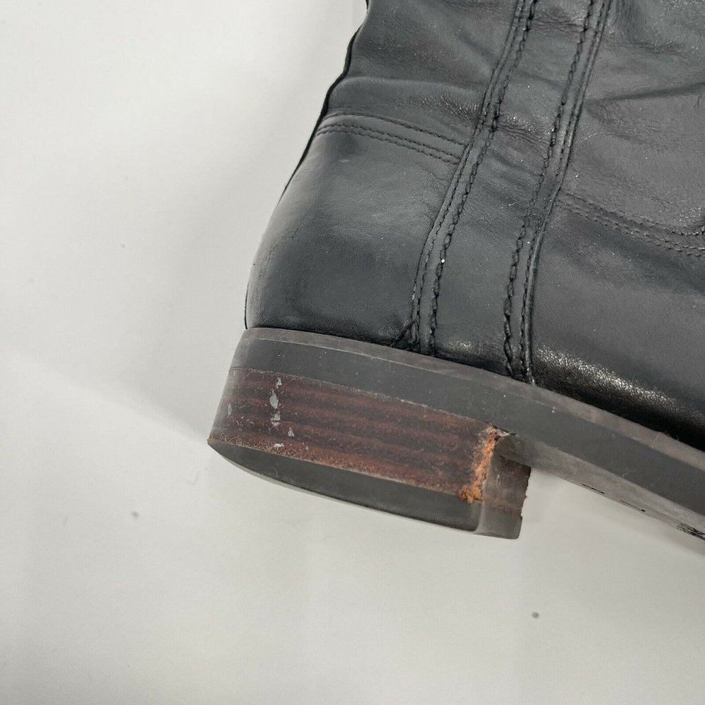 Coach Easton Black Leather Boots Sz 7 Riding - Picture 4 of 10